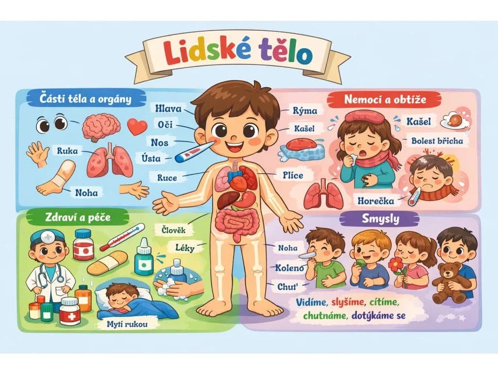 Lidské tělo — výukový balíček pro MŠ a ZŠ | Pracovní listy a hry